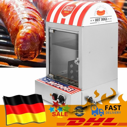 1500W Kommerzielle Hot Dog Steamer Würstchen Wärmer Dampfmaschine 110℃ Edelstahl