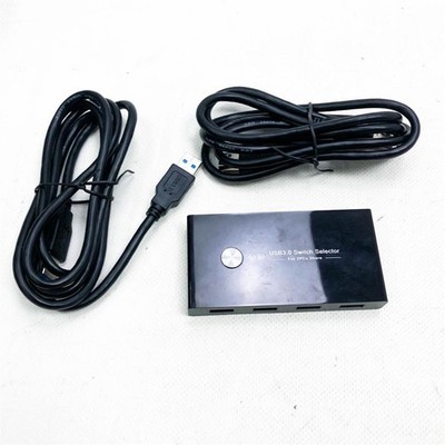 Rybozen USB 3.0 Switch für 4-USB Teilen 2-PCs, 2-In 4-Out Umschalter mit 2 USB