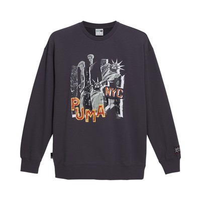 Мужская толстовка с круглым вырезом Puma Nyc Remix Graphic Серый 62450613