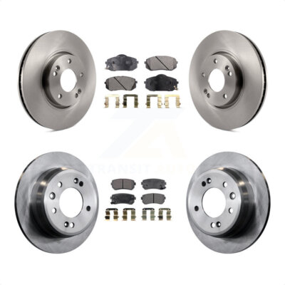 Front Rear Brake Rotor And Semi-Metallic Pad Kit For Kia Sportage Hyundai Tucson