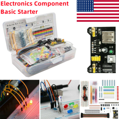 Electronics Component Basic Starter Kit with Breadboard For UNO R3 Compatible US