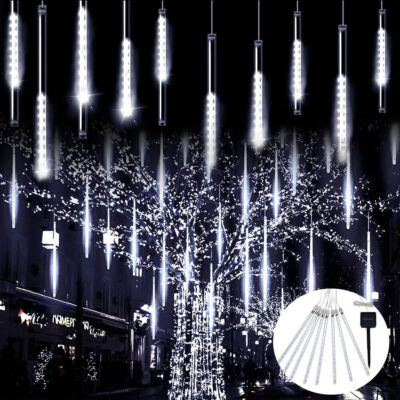 288 LED Solar Lights Multi-Color Meteor Shower Rain Tree String Christmas Party