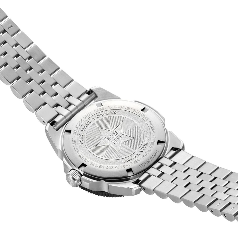 Pre-owned Luminox Xs.3126m Pacific Diver S.steel White Mother Of Pearl Dial 39mm Watch