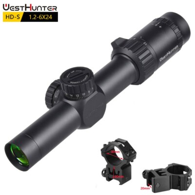 Hunting Scopes WestHunter HD-S 1.2-6X24 Mil Dot Compact Scope Optical Sights