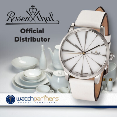 Pre-owned Rosenthal German  Ladies Watch Hand-made Porcelain White Dial Swiss Quartz 3021-1