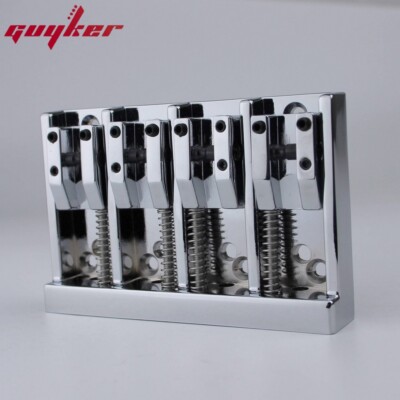 4 String High Mass Vintage Machined Adjustable Bass Bridge Chrome