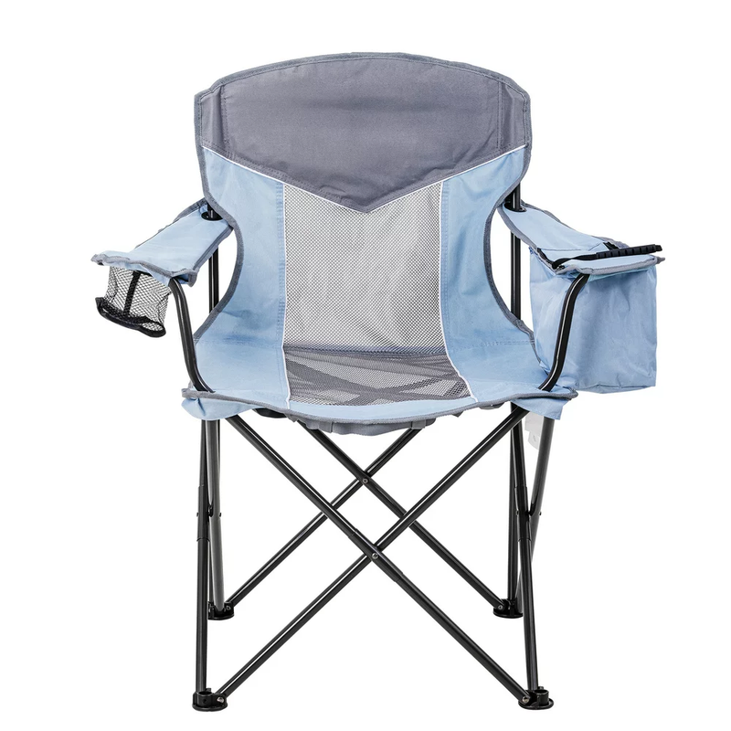 Oversized Mesh Chair Camp with Cooler, Adult Ozark Trail Blue/Aqua and Grey