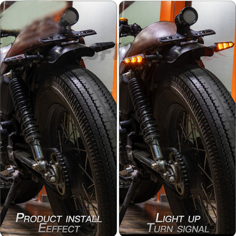 ::4PCS Universal Motorcycle Bike LEDs Amber Turn Signals Blinker Lights Indicators
