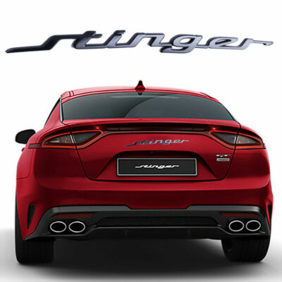 Gloss Black Rear Emblem Badge Trunk STINGER Nameplate for 2018-20 Stinger Kia
