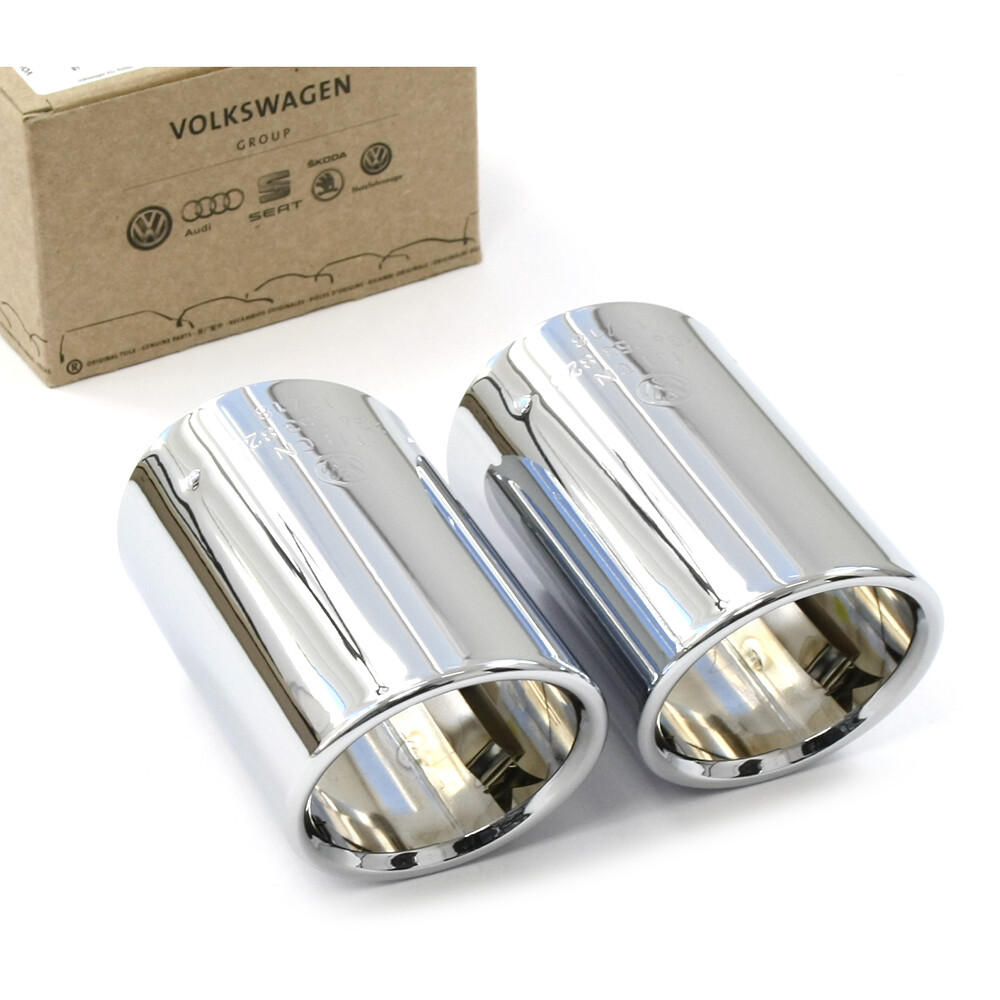 VW POLO GTI 2018-2024 GENUINE REAR MUFFLER TAIL PIPE EXHAUST TIP SET 2G6253825