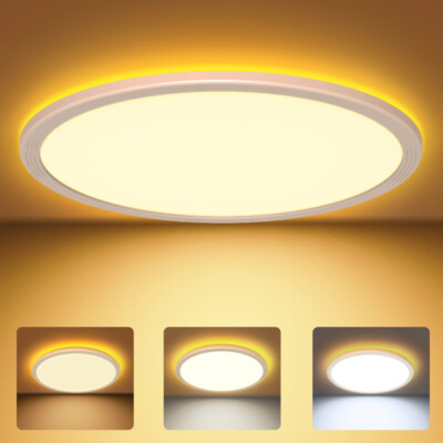 24W LED Ceiling Light Panel Downlight Ultra Thin Flush Mount Home Fixture Lamp