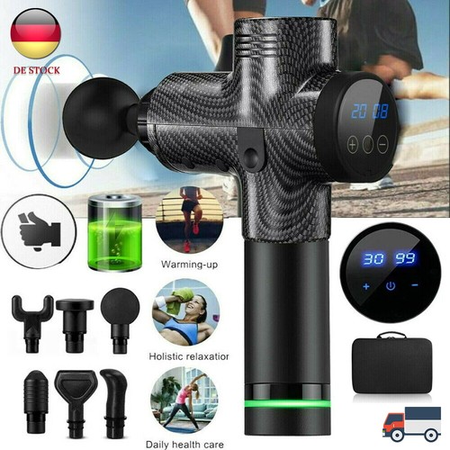 6 Köpfe+30 Modi Electric Massage Gun Massagepistole Massager Muscle Massagegerät