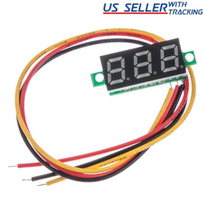 5pcs Ultra-small 0-100V DC 3-Wire Voltmeter LED Volt Meter Voltage Tester