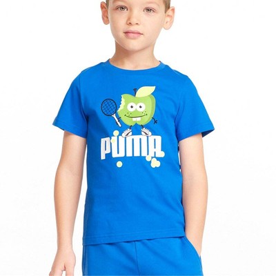 

Футболка Puma Fruitmates с круглым вырезом и короткими рукавами для малышей, размер , повседневные топы, Синий, Puma Fruitmates Crew Neck Short Sleeve T-Shirt Toddler