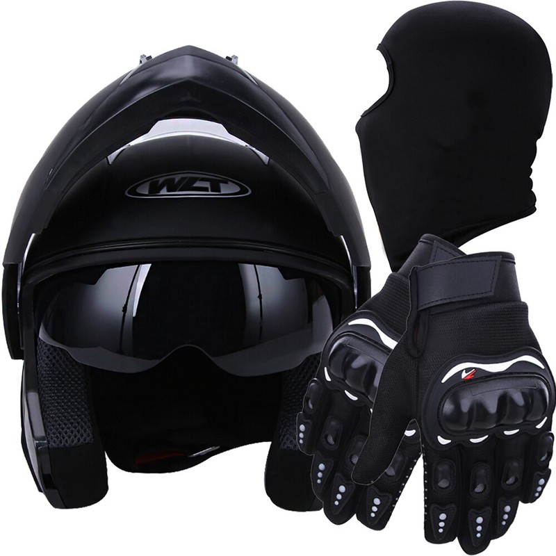 DOT Flip up Modular Dual Visors Full Face Motorcycle Helmet Men Women Motorbike