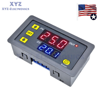 12V Cycle Timer Delay Dual Display Relay Module 0-999 hours/minutes/seconds