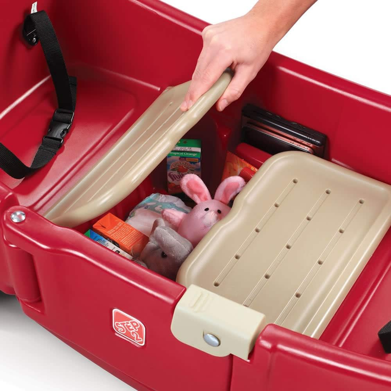 All around Canopy Wagon for Kids, Spacious Kids' Outdoor Wagon with Safety Belts