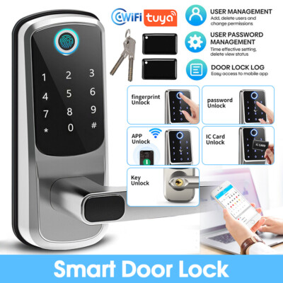 Smart Door Lock Wifi Biometric Fingerprint Touch Password Digital Keyless Keypad