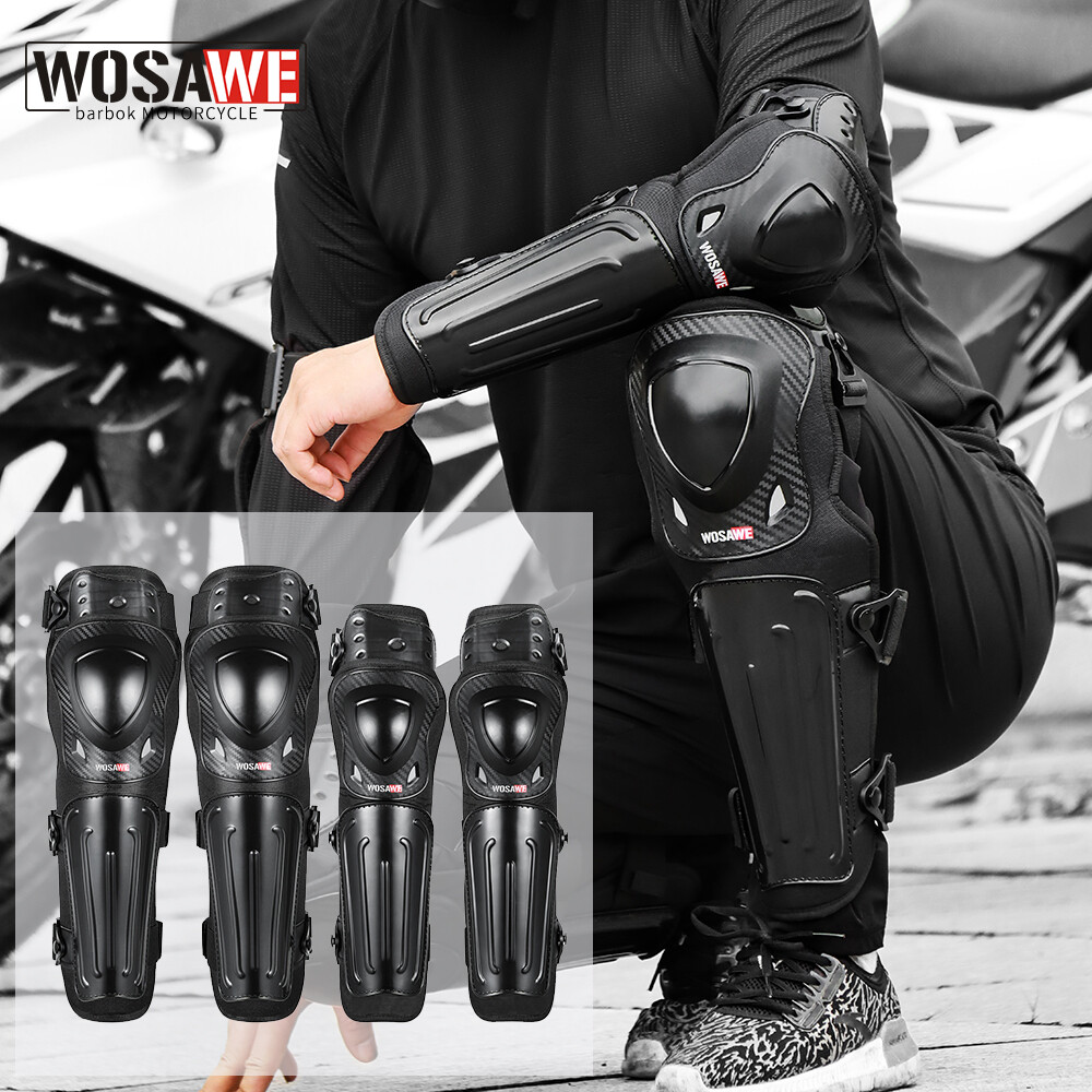 WOSAWE Motorcycle Knee Elbow Pads Dirt Bike Bmx Motocross Guards Protective Gear