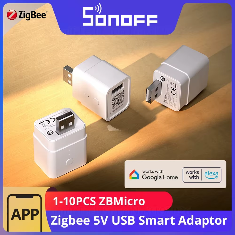 ZBMicro Micro Zigbee USB Smart Adaptor Fast Charging Wide Transmit Coverage Voi
