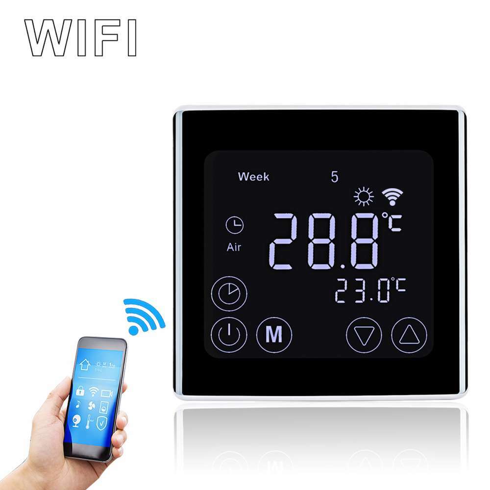 Digital Thermostat Raumthermostat WIFI Touchscreen Fußbodenheizung Programmierba