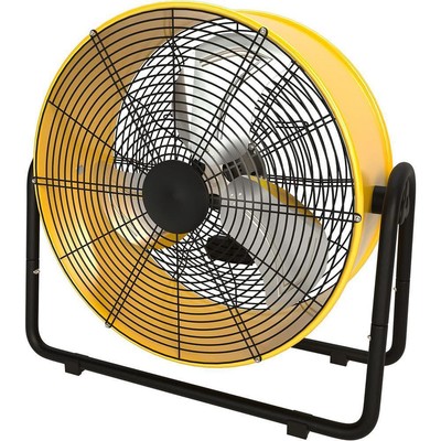 Aoibox Industrial Drum Fan 3-Speed Heavy Duty High Velocity Hardwired Yellow