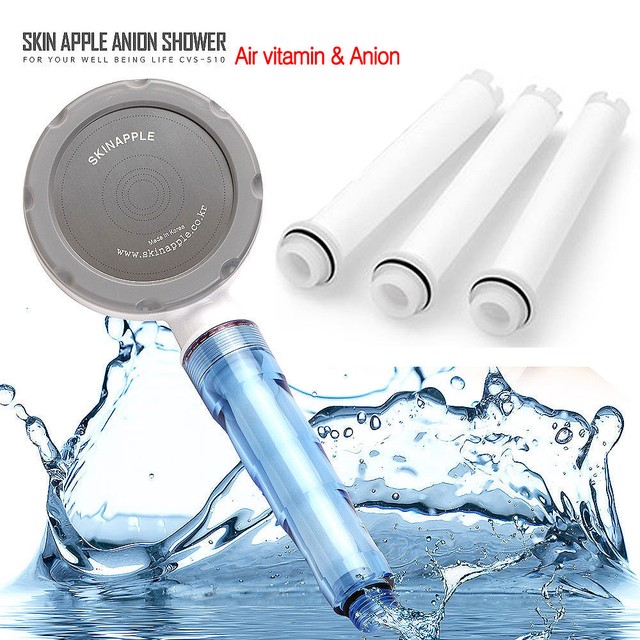 Made in Korea Skin Apple High Pressure Anion Shower Head 1pcs Filter