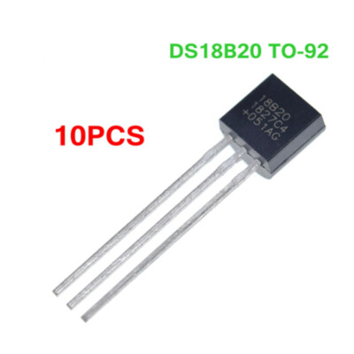 10Pcs 18B20 DS18B20 TO-92 Wire Digital Thermometer Temperature IC Sensor IC Chip