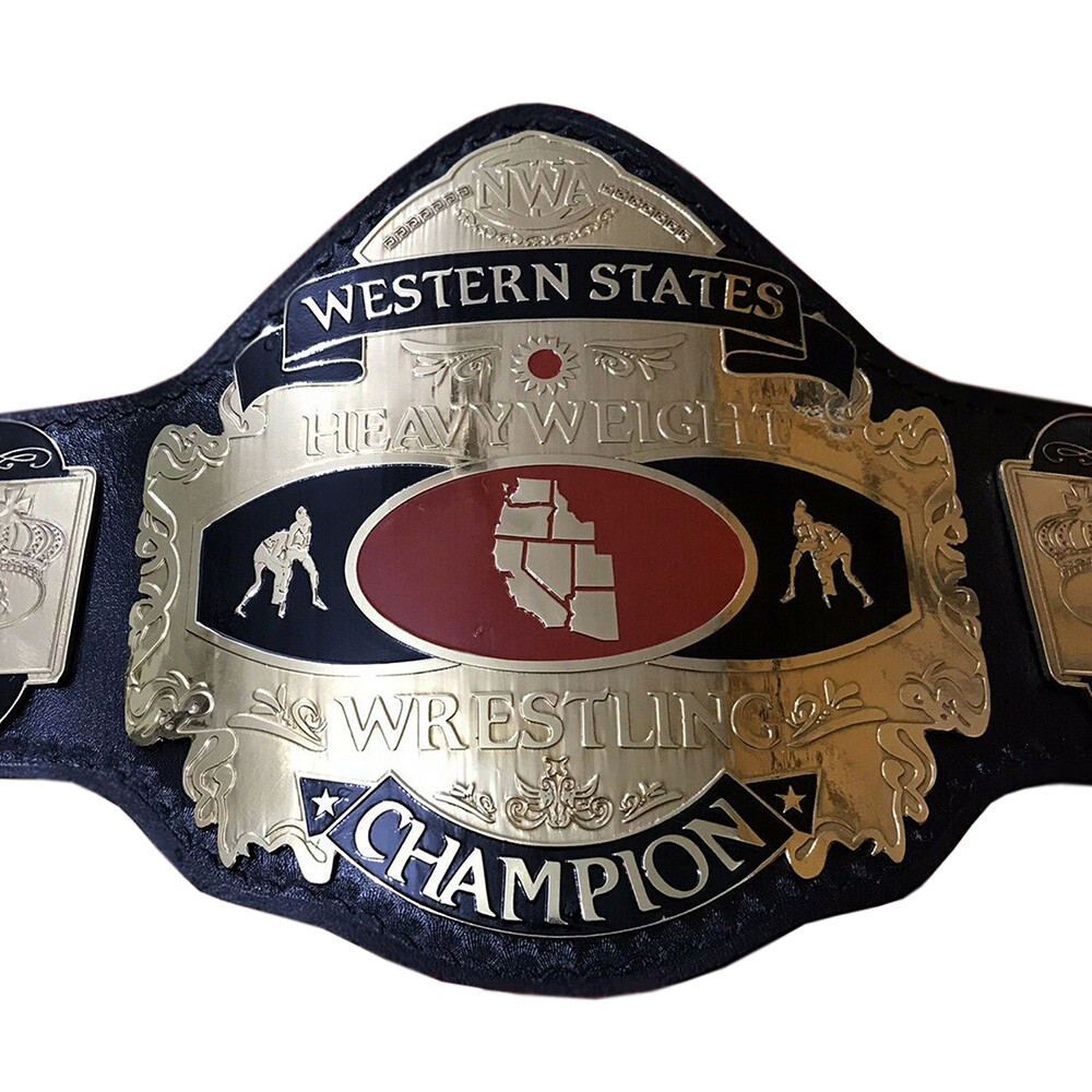 NWA Western States Heavyweight Wrestling Championship Belt Adult Size Replica - Picture 4 of 4