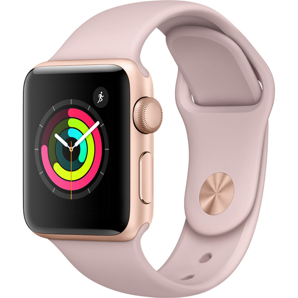 Apple Watch - モグアイ APPLE WATCH3 38mm Apple Watch Series 3 Smart Watch 38mm - Gold/Pink (MQKW2LL/A