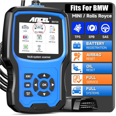 ANCEL BM700 Battery Registration Tool Fits for BMW Diagnostic Injector Coding
