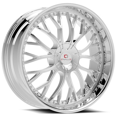 22x8.5 Cavallo CLV-33 Nano Chrome Wheel 5x4.5/5x120 (38mm)