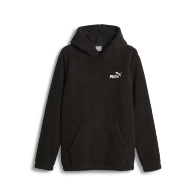 Пуловер Puma Essential Elevated Sherpa с капюшоном Мужская черная повседневная верхняя одежда 67598