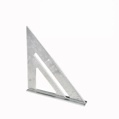 7" Aluminium Alloy Triangle Ruler | Metric Inch Speed Square Woodworking Tool