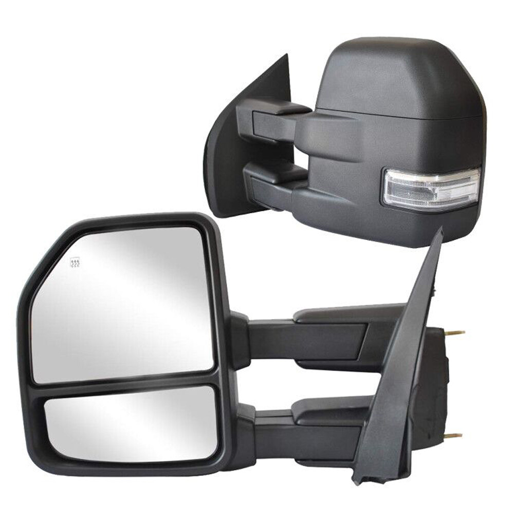 Pair Towing Mirrors for 2015-2019 Ford F150 Truck Power Heated Turn Signal 8 Pin