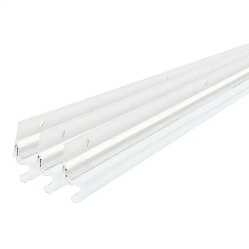 Door Weatherstripping Kit Foam Seal Door Draft Stopper Aluminum Screw On White