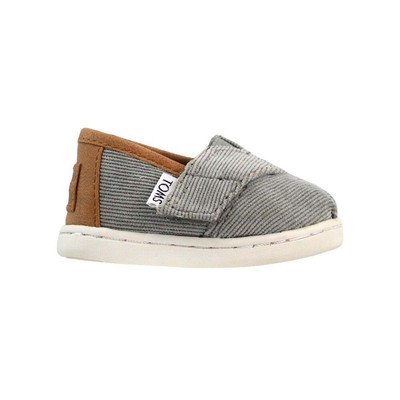 

TOMS Alpargata Детские серые повседневные туфли без шнурков для мальчиков 10012550, Grey, TOMS Alpargata Slip On Kids