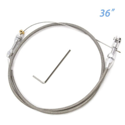 36'' Braided Engine Throttle Gas Cable Set For Chevrolet Chevy LS1 4.8L 5.3L 6.0L