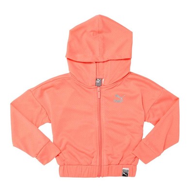 

Puma Flat Back Mesh Hoodie Toddler Girls Size  Повседневная верхняя одежда 927184-02-T, Розовый