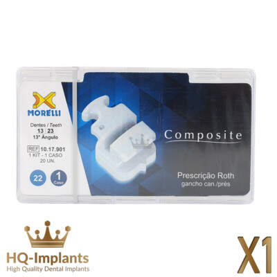 Aesthetic Composite Brackets Kit Braces 20pcs Orthodontic Morelli Roth .022''