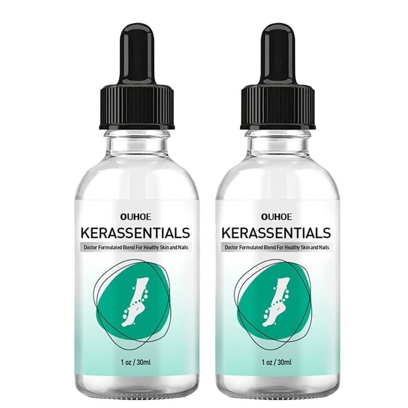 2PCS Toenail Fungus Oil Kerasentials Nail , Kerassentials Healthy Skin Nail 60ml