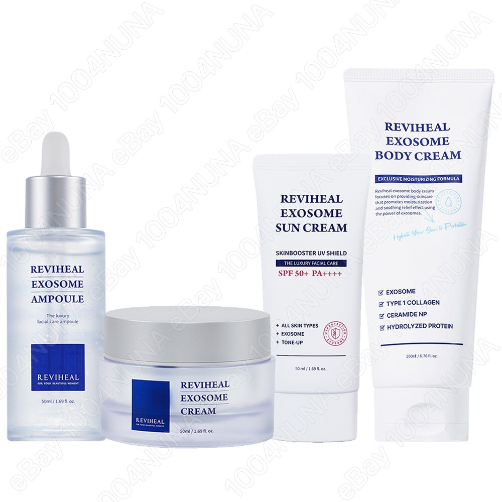 REVIHEAL Exosome Ampoule + Cream +Sun Cream + Body Cream SET Korean Skin Care