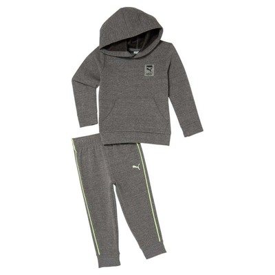 

Puma 2Pc Pullover Hoodie - Joggers Set Повседневная верхняя одежда для маленьких мальчиков  85, Grey