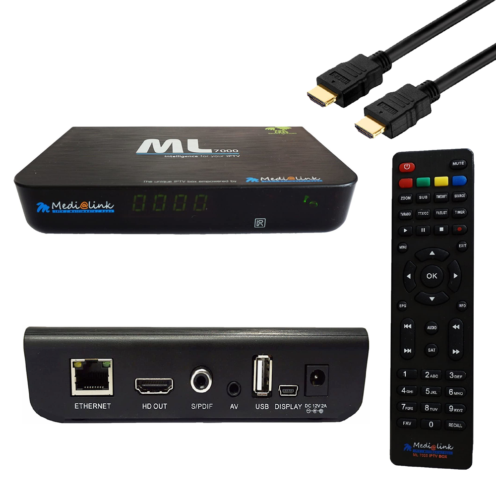 Medialink ML7000 IPTV SET TOP BOX Multimedia Player Internet TV IP Receiver