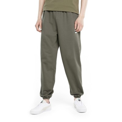Классические спортивные брюки Puma Oversize на завязках, мужские зеленые повседневные спортивные штаны