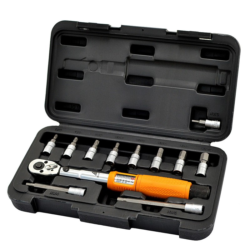 RC Q580 Bike Bicycle Torque Wrench Tool Box Set 1/4" 224NM with NM
