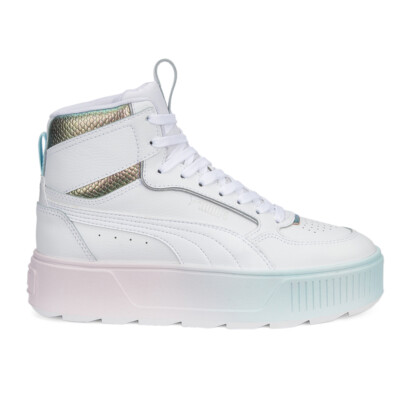 Puma Karmen Rebelle Mid Exotics Gradient Metallic Snake Platform  Womens White S