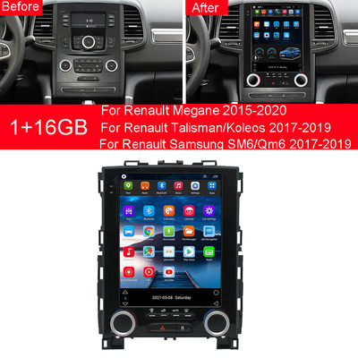 9.7'' Android 11 Stereo Radio GPS Head Unit For Renault Megane 15-20 Koleos 17-19