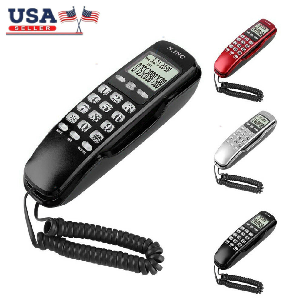 Landline Corded Phone Table Desk Telephone Lcd Display Caller Id Free Shipping Ebay