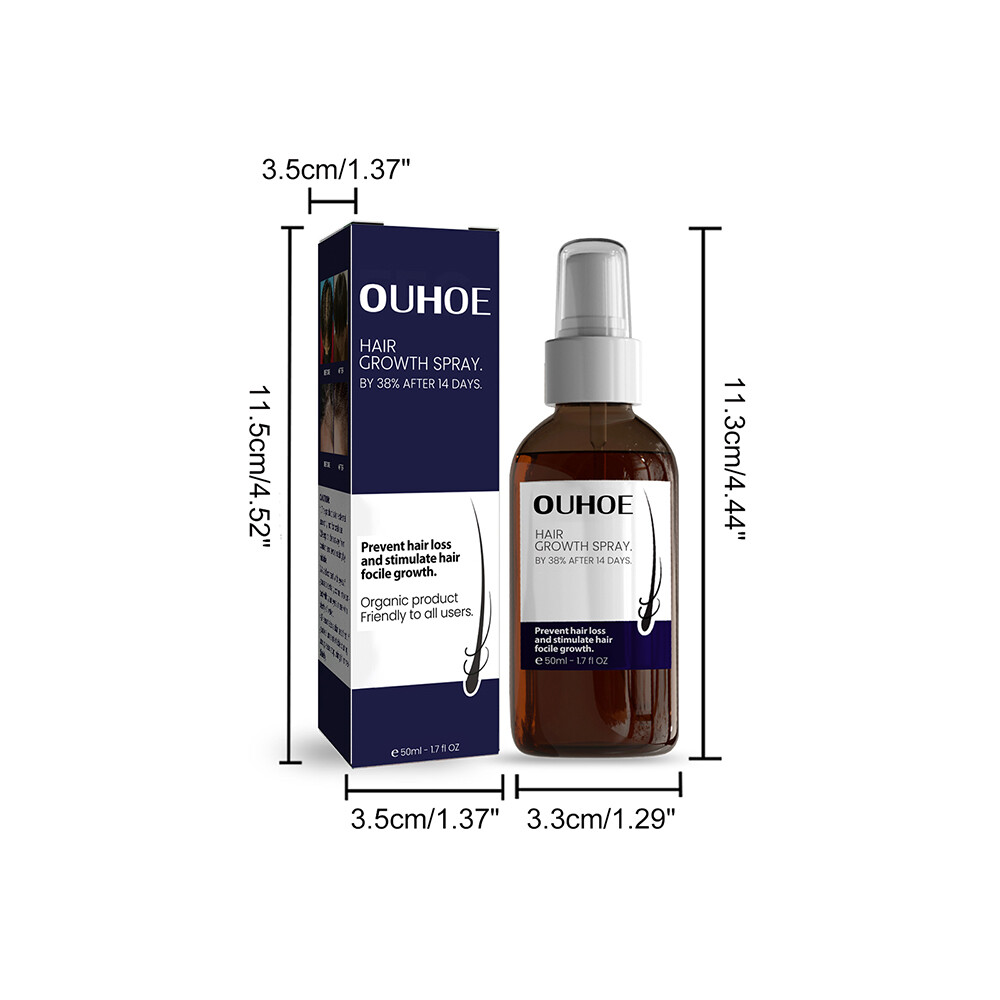 FAST HAIR GROWTH Organic Growth Serum Spray Balding Thin Alopecia Treatment 50ml